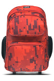 Red Tetris School Trolley Bag Backpack Medium For Boys